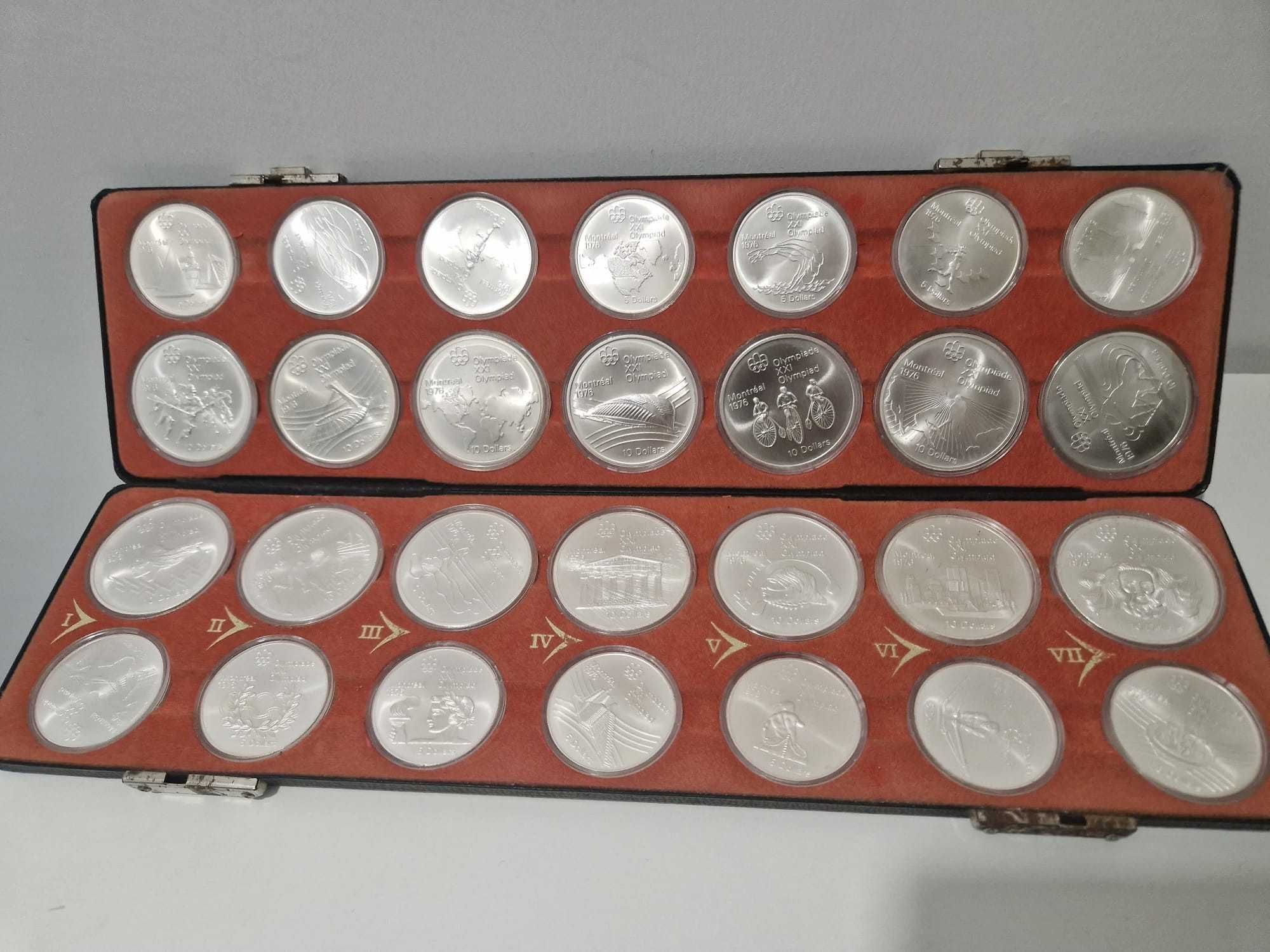 Conjunto de moedas prof olimpíadas 1976 Canadá com estojo