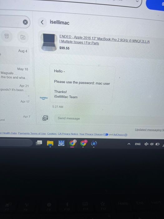 MacBook Pro 13 2016 ssd 500gb/ Touch Bar  Thunderbolt 3