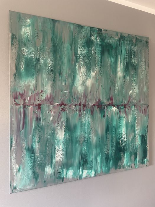 Promo Obraz abstrakcyjny „Breathe in” 100x100 Bartosz Chmielak