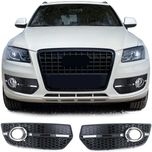 Grelha de faróis de neblina RS Look para Audi Q5 8R 2009 a 2012