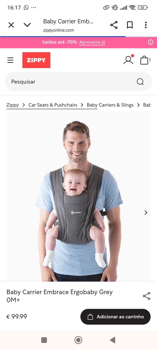 Mochila/ Marsupio Ergobaby Embrace