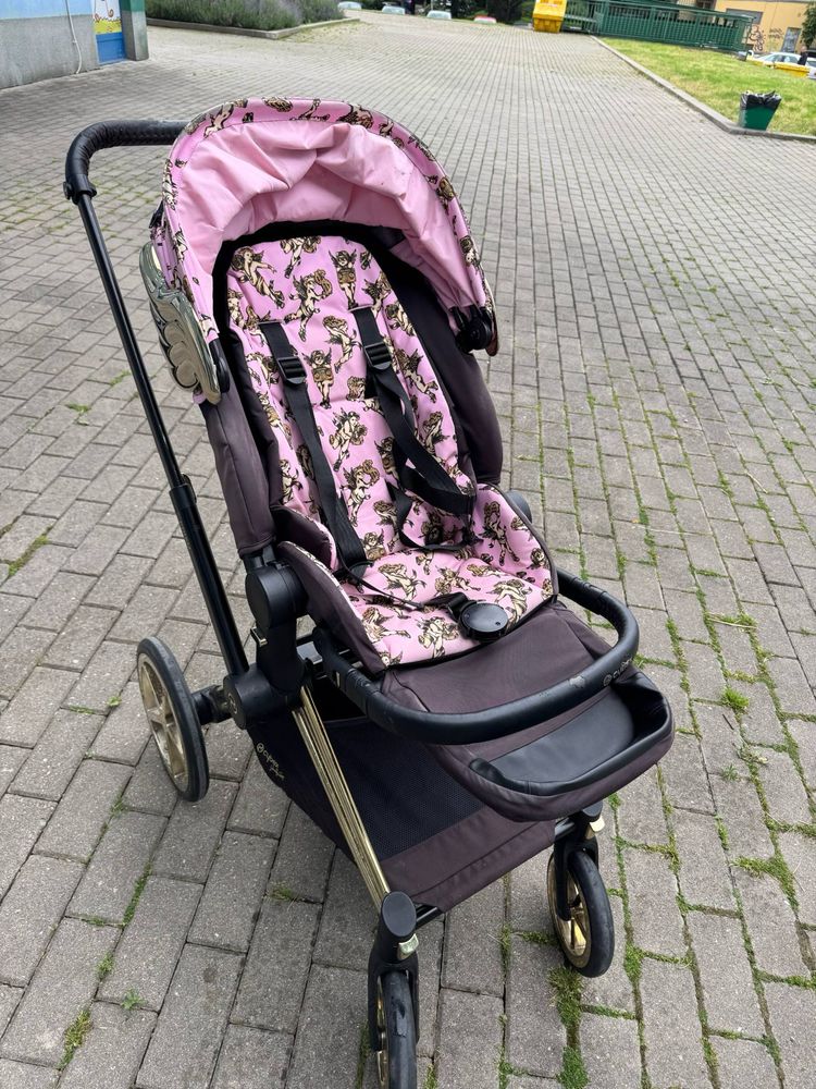 Wózek Cybex Priam Jeremy Scott spacerówka złote skrzydła