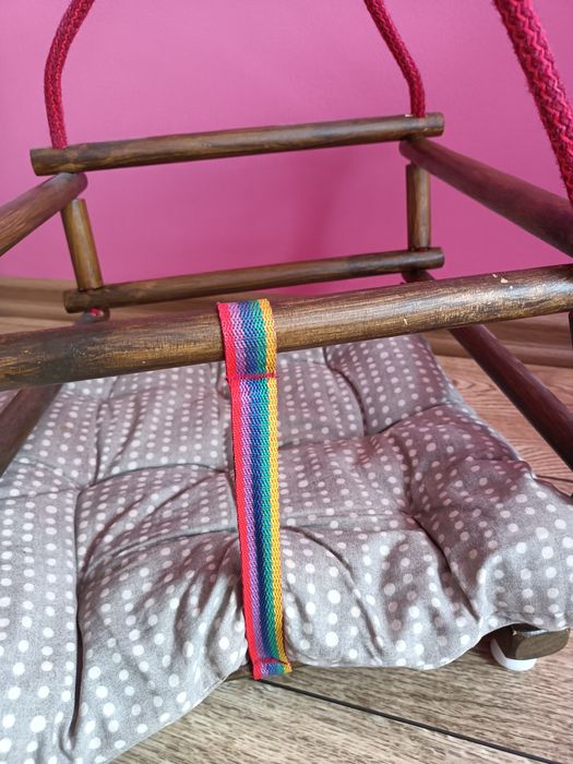 Huśtawka drewniana szczebelkowa dla dzieci