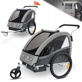 KESSER Sport-RX 2w1 | Przyczepka rowerowa + jogging 1–2 dzieci 40kg