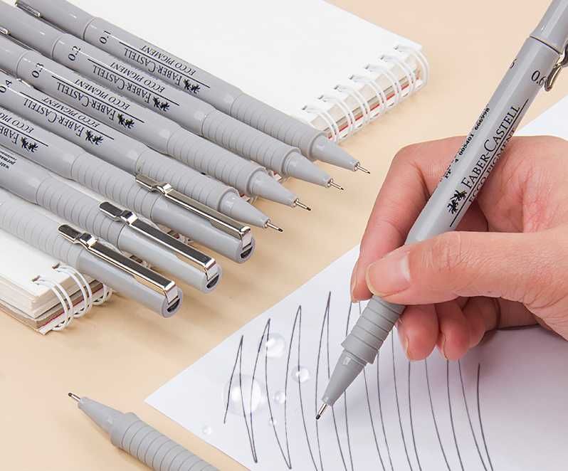 Набір чорних лінерів Faber-Castell ECCO PIGMENT 9 штук
