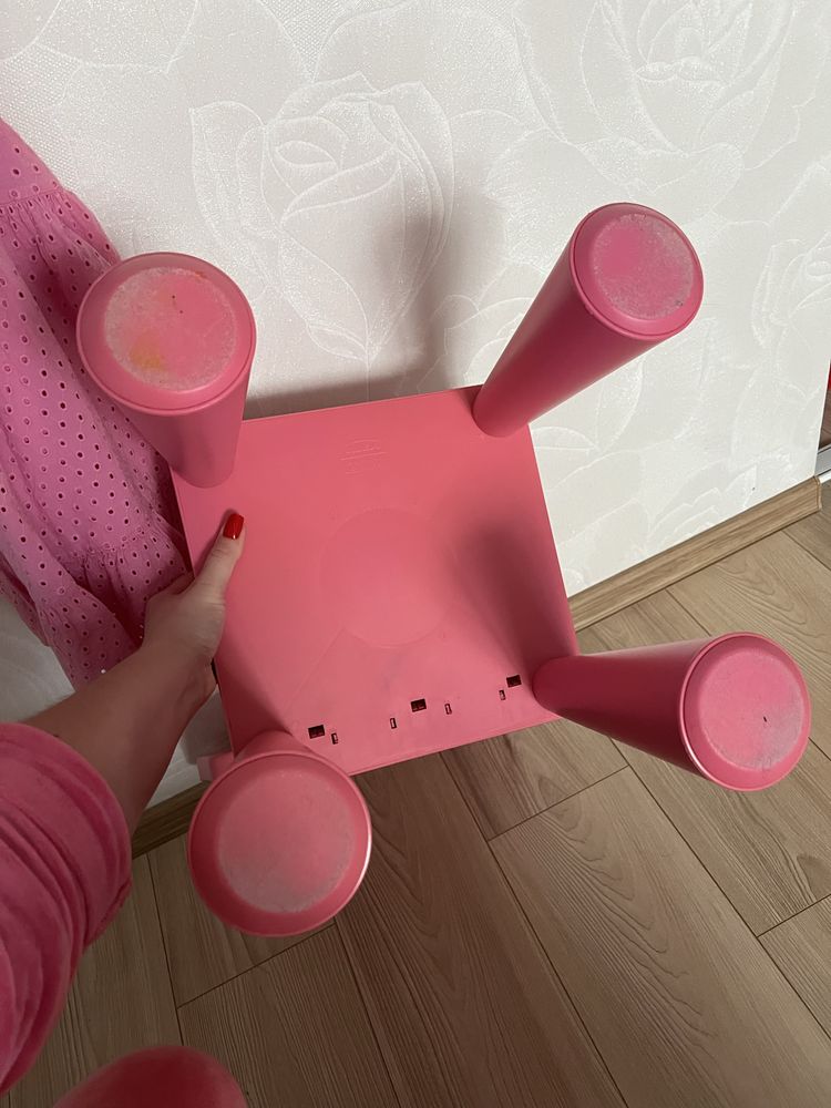 Стільчик рожевий Ikea mammut