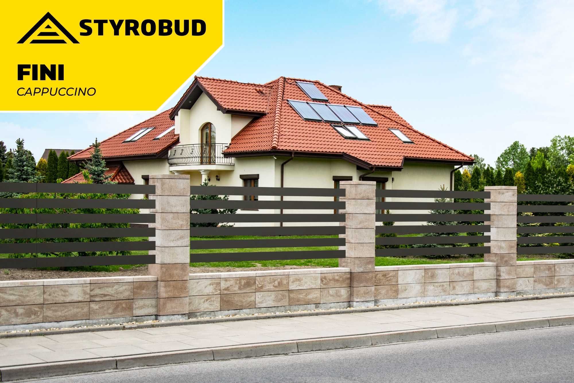 Pustak bloczek ogrodzeniowy FINI STYROBUD 50x20x20