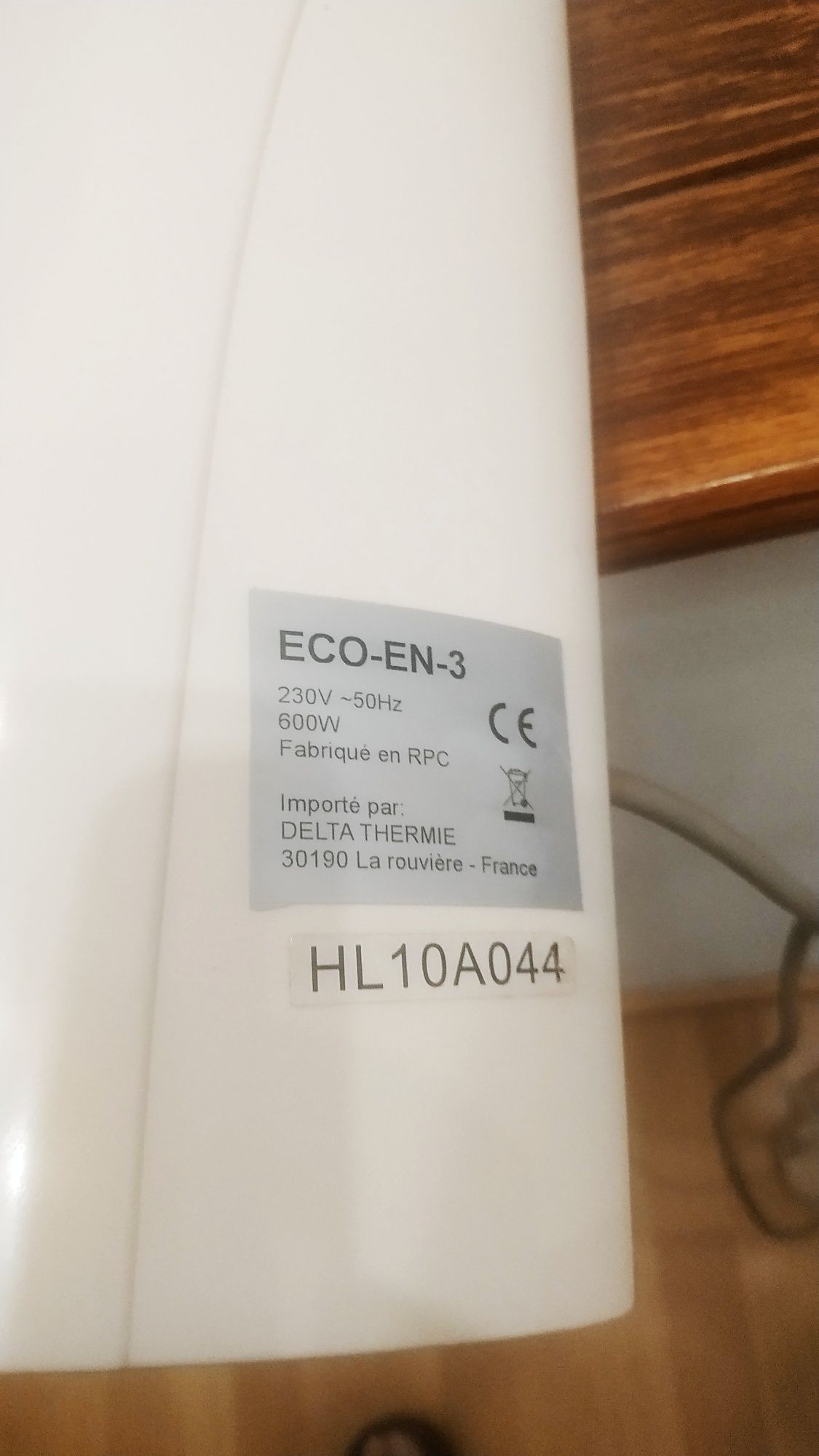 Emissor térmico de parede 600w