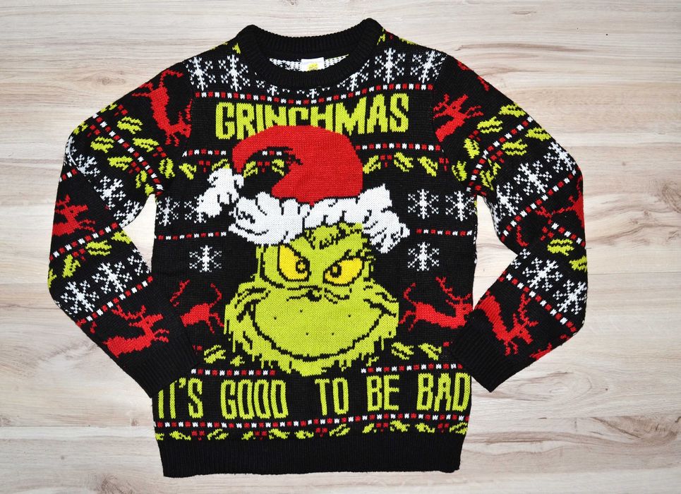 412*   Świąteczny sweter the Grinch 11/12 lat_ 146/152 cm