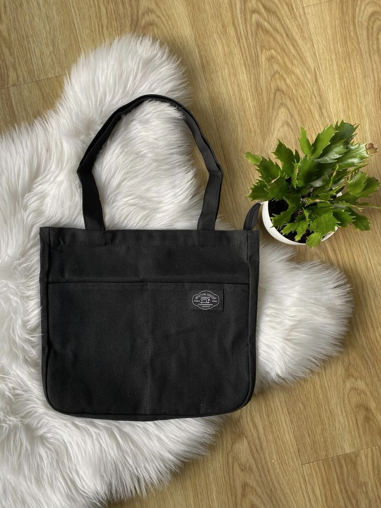 totebag tote bag czarny torba na ramię shopper vintage na uczelnie