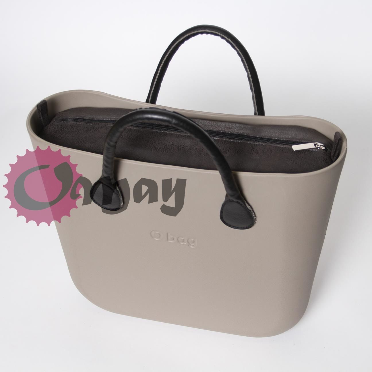 organizer OBAG STANDARD czarny nakrapiany Elegancki 2 kieszenie OMAY