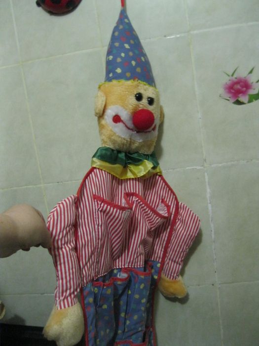 игрушка мягкая полочки органайзер на стену карманы клоун для мелочей