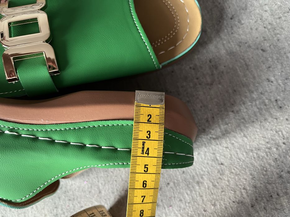 Zielone klapki damskie 26,5 cm