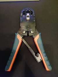 Обжимной инструмент для RJ-45  RJ-12/11 коннекторов 4+6+8P с трещоткой
