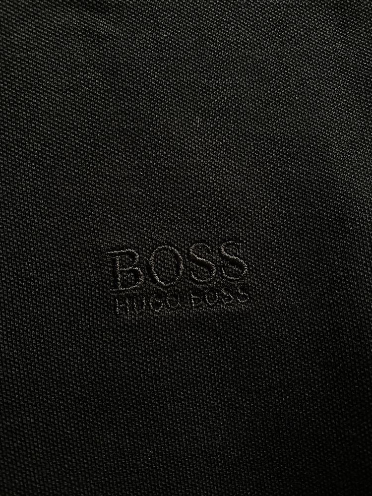 Поло футболка Hugo Boss чёрная мужская оригинал