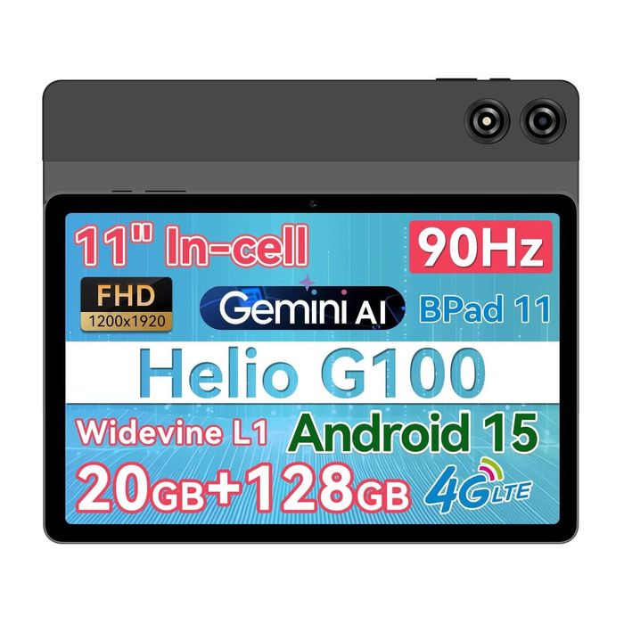 Планшет 8\128 Gb Helio G100 BNCF BPad 11" Android 15 2Sim 1920×1200