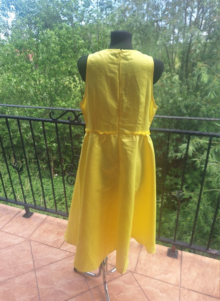 Żółta sukienka midi maxi marka Chicme rozmiar XL 42