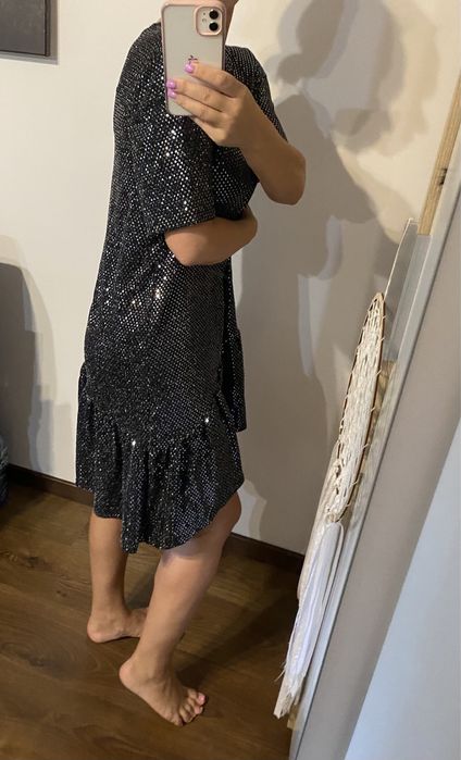 Mohito błyszcząca sukienka tunika XL