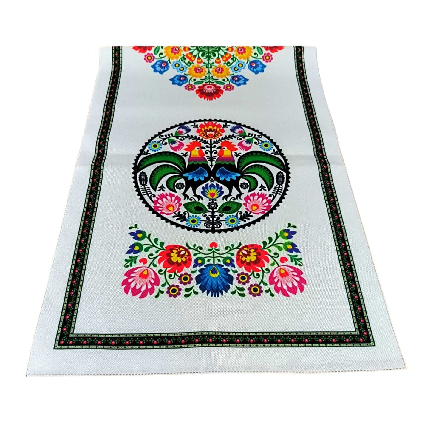 Folkowy Bieżnik na Stół 120x40 cm – Polski Produkt, Laserowy Nadruk