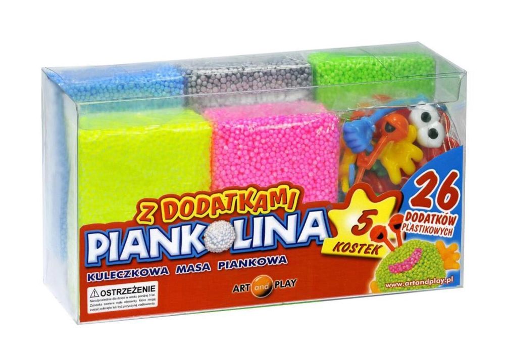 Piankolina 5 kostek z dodatkami Art. and Play pudełko,22x10,5x7,5 cm