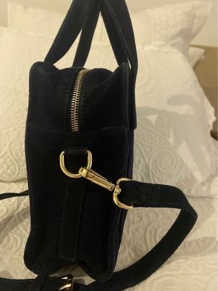 Mala a tiracolo mini tote bag UTERQUE em azul marinho