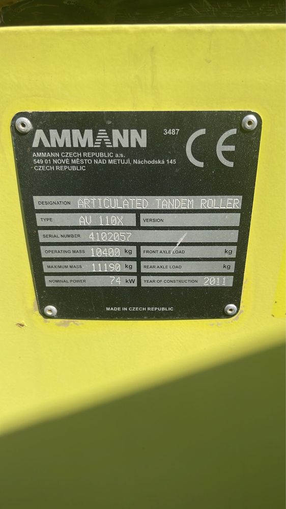 Асфальтовий каток Ammann AV 110 X 2011