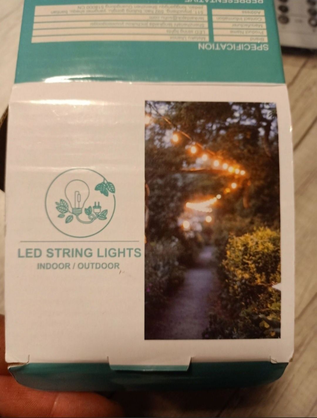 50 LED sznur światet z pilotem wodoodporne do wewnątrz na zewnątrz