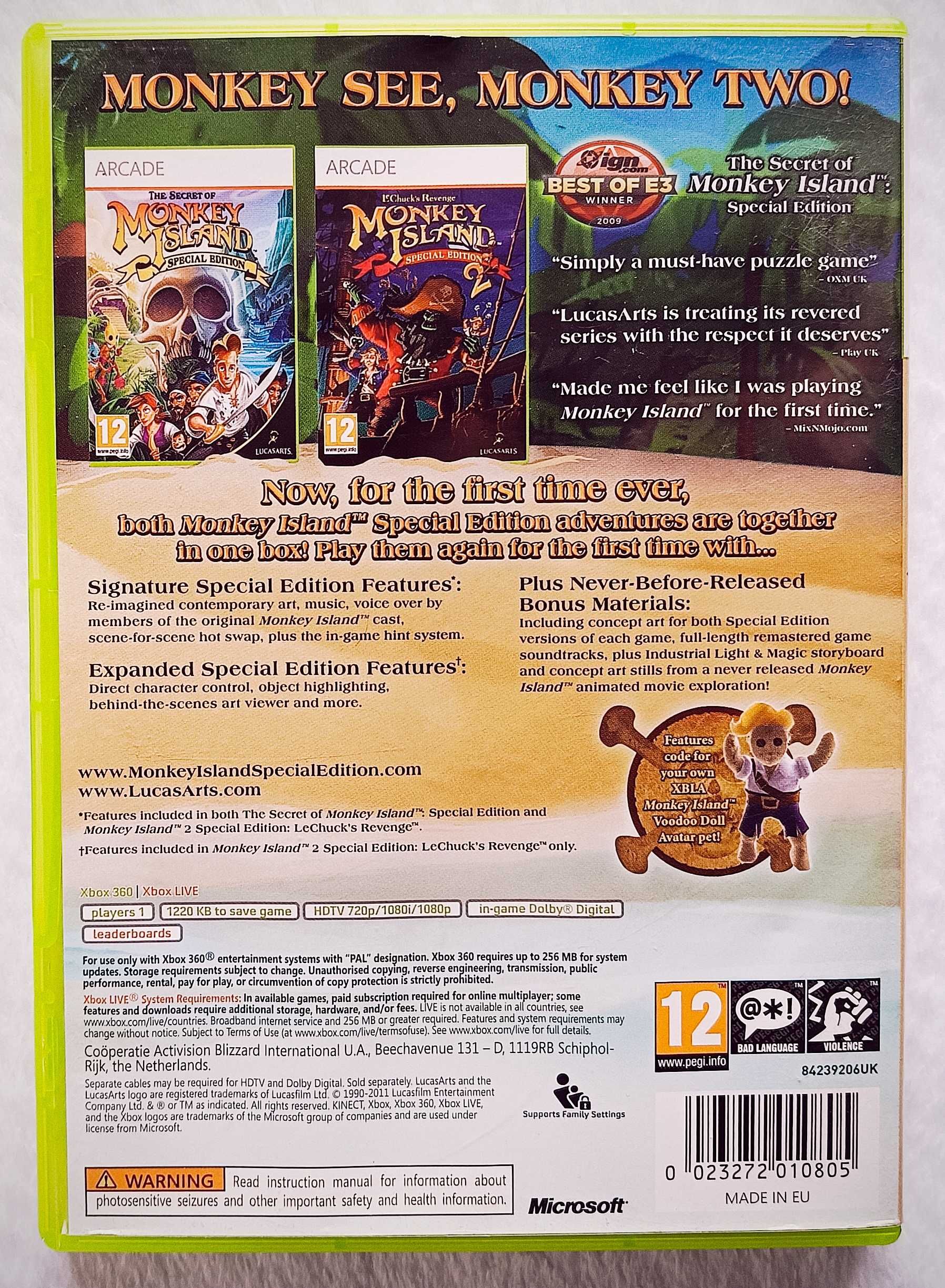 Monkey Island Special Edition Collection 1 + 2 Xbox 360 One
