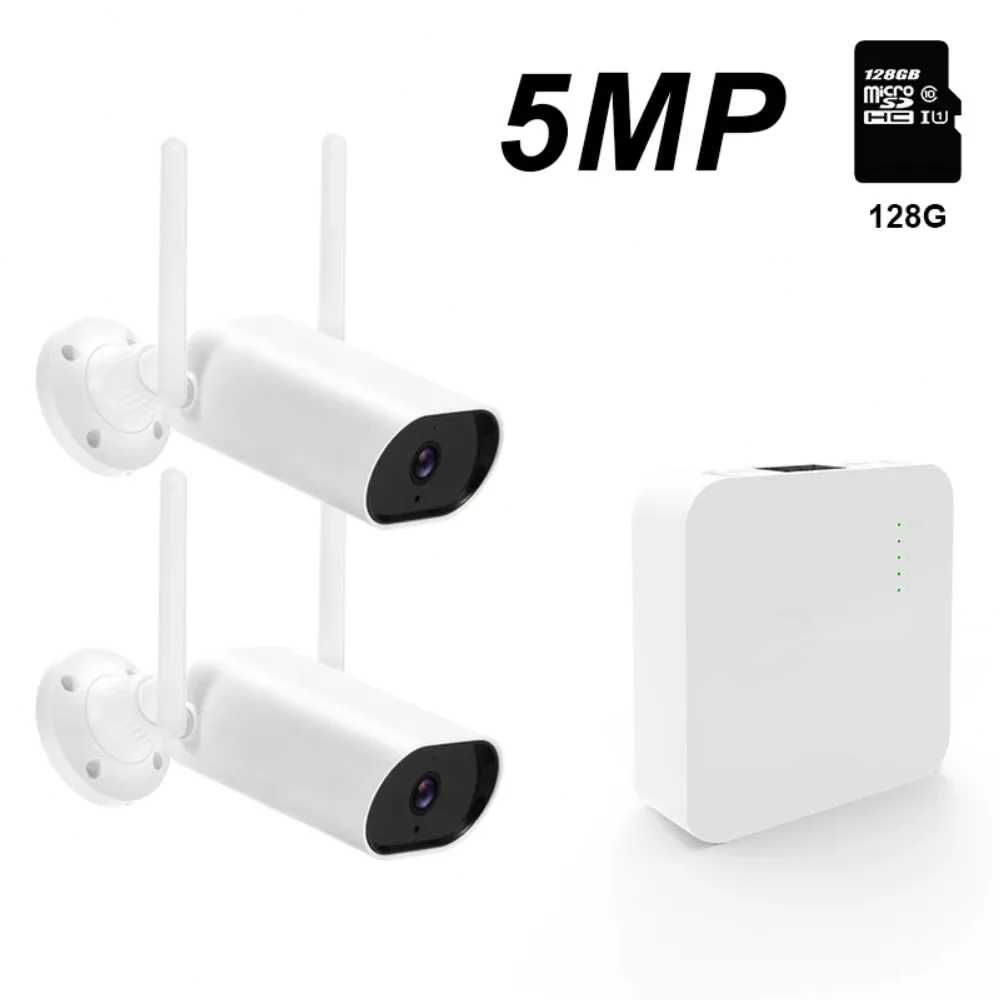 Kit Vigilância * WiFi * 5MP * com Áudio * Visão Noturna * APP