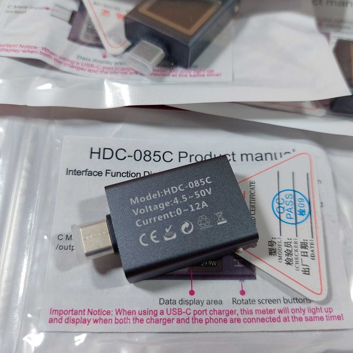 Hidance Юсб тестер OLED дисплей и 13 функций измерения Type-C 600W