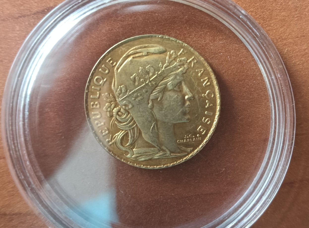 20 franków z 1909 roku - Francuska unikatowa moneta