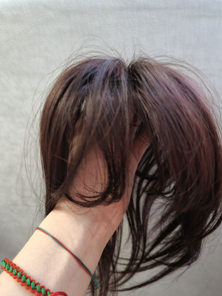 Макушка накладка из натуральных волос
