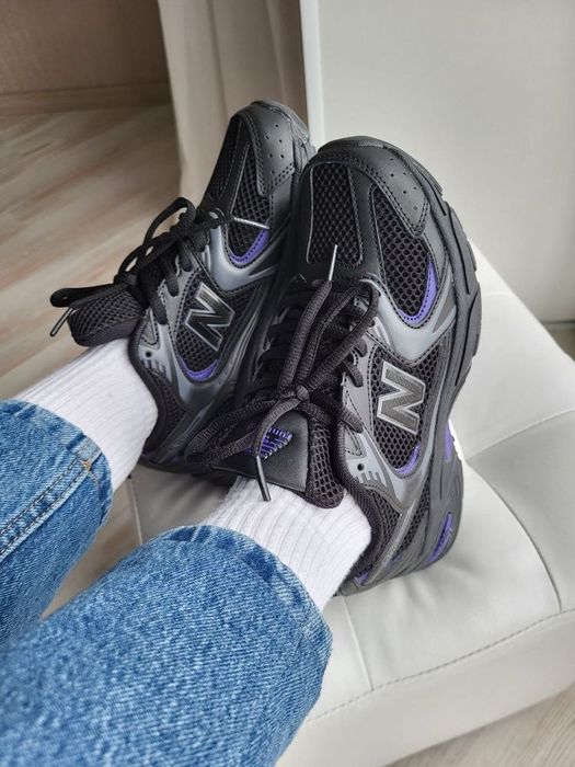 Жіночі зимові кросівки з хутром new balance 530 black чорні