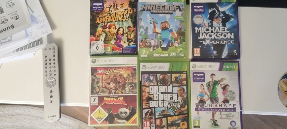 Xbox 360 komplet zasilacz kamerka sprawny plus gry