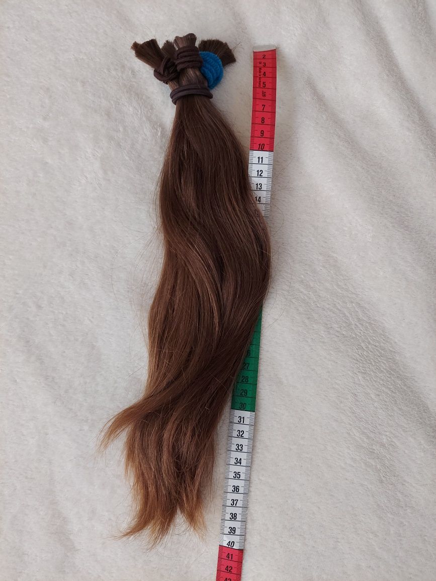 Ciemny blond wlosy naturalne dziewicze proste 40 cm 115 g blond 7