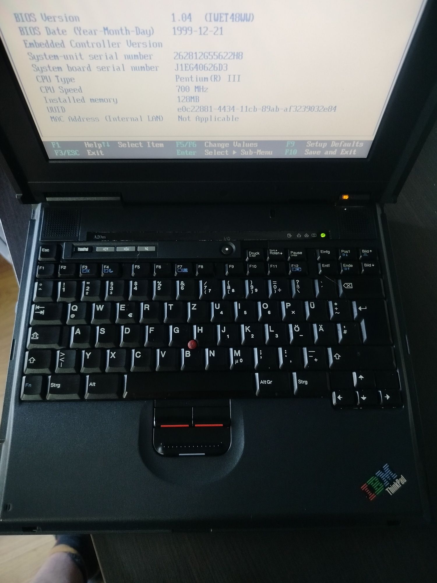 IBM ThinkPad A20M