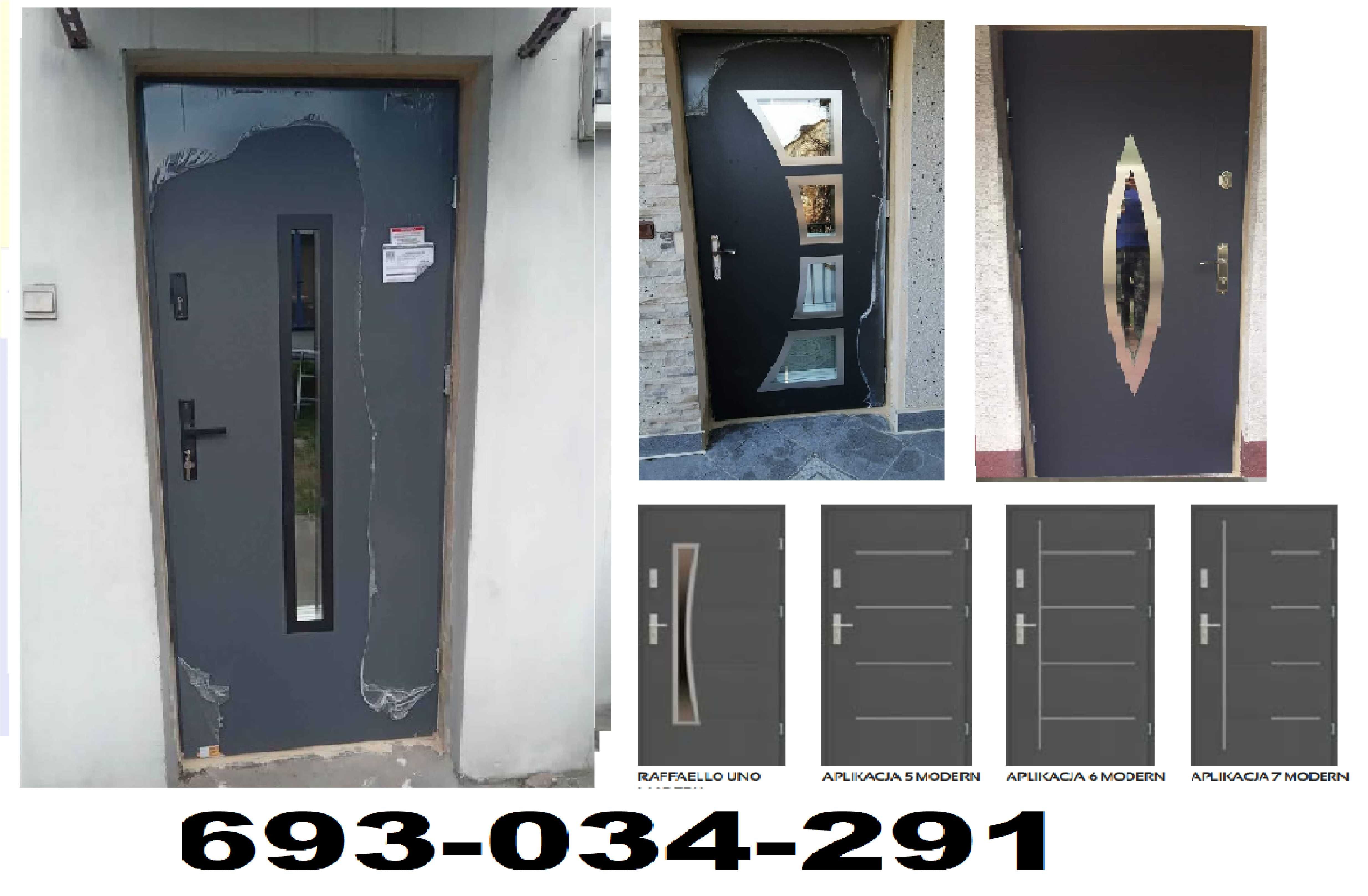Drzwi ZEWNĘRRZNE z montażem wejściowe, drewniane i metalowe ocieplone
