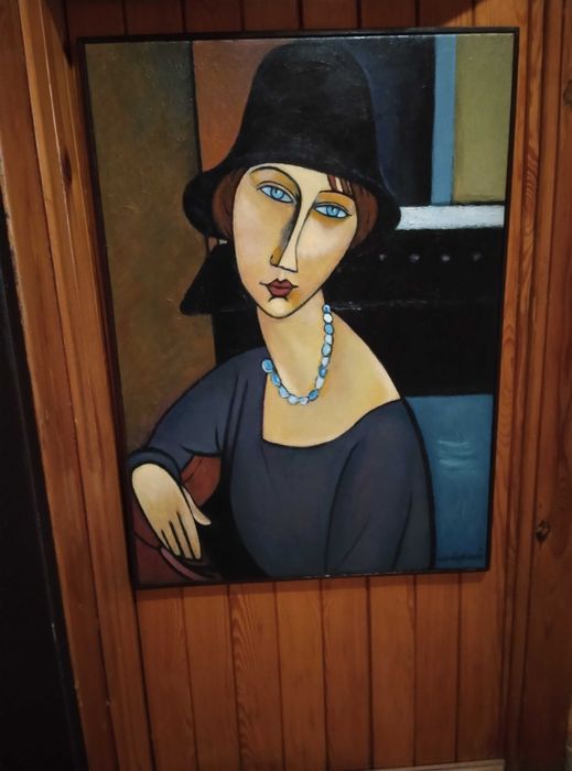 Obraz olejny stylizowany na Amedeo Modigliani "Joanne Hebuterne''