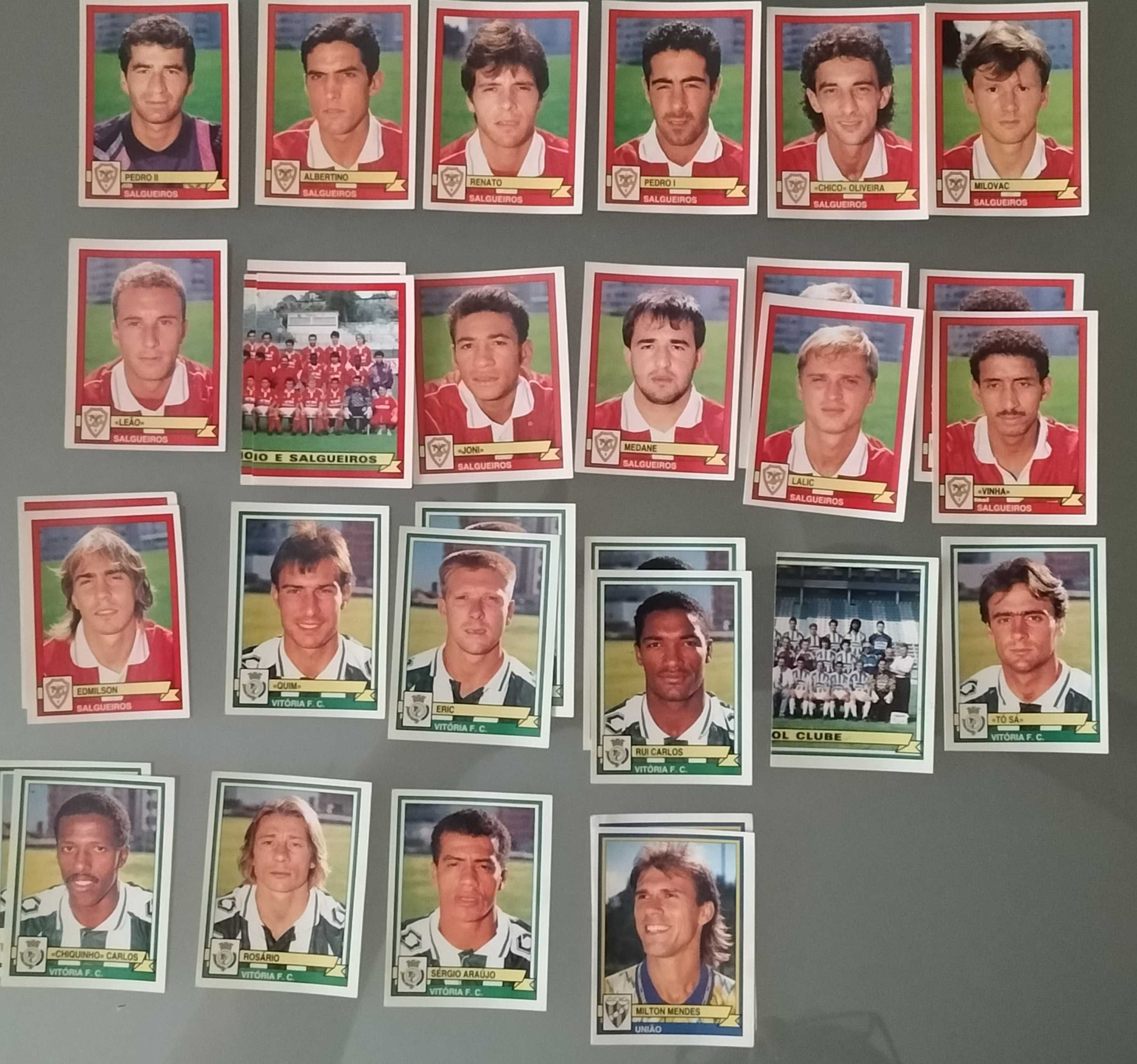 Lotes de cromos "Futebol 94/95" (listas na última foto)