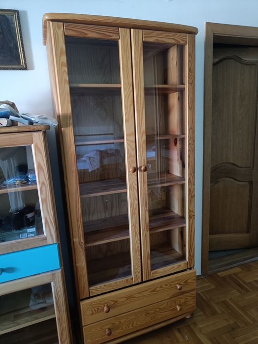 Komoda na książki 2 szuflady półki