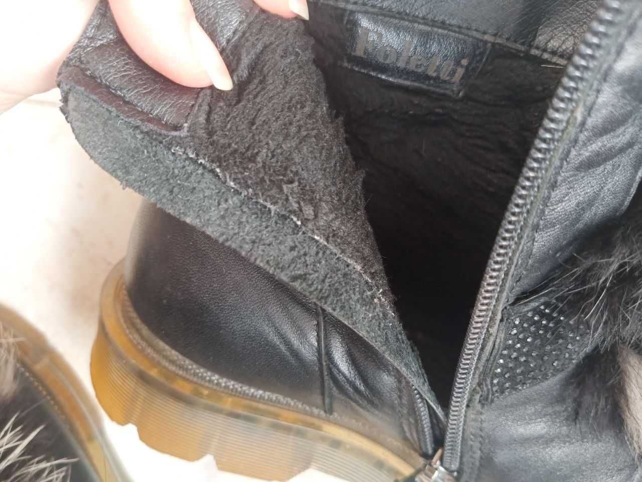 Зимние кожаные ботинки Foletti