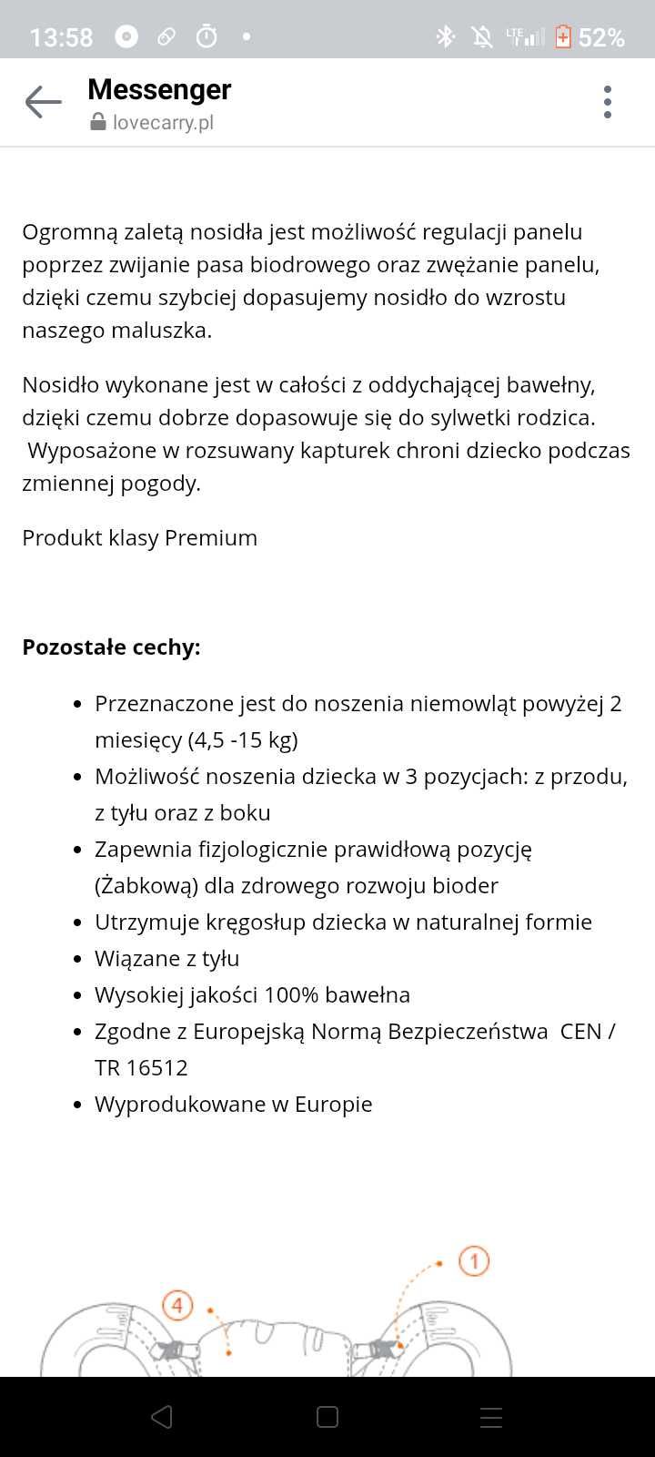 Nosidełko Love&Carry - Mei Tai - Night