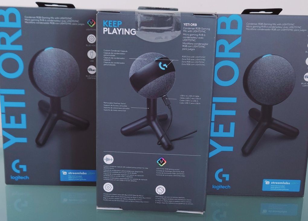 Мікрофон кардіоїдний Logitech G Yeti Orb RGB Black (988-000551)