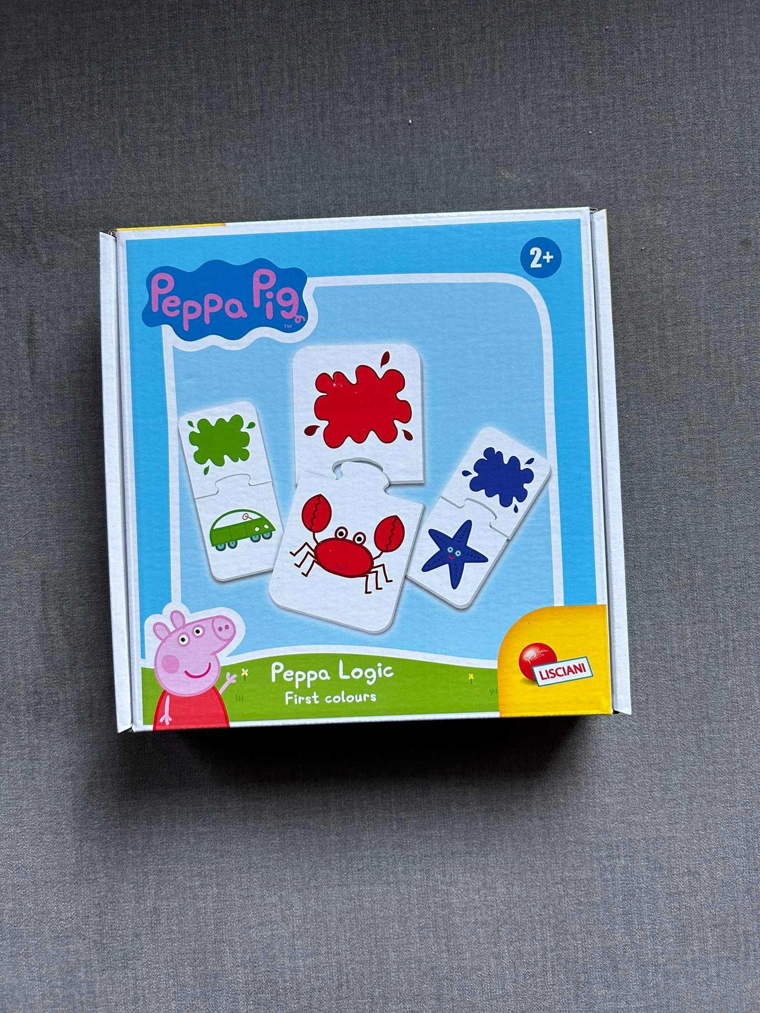 Nowe puzzle peppa pig logic 2+ mini puzzle łączenie kolory