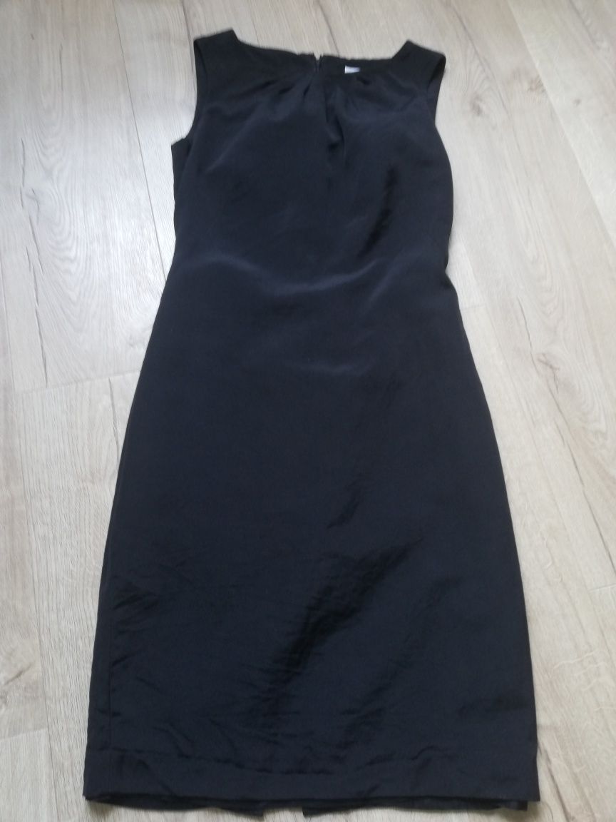 Sukienka mała czarna bawełna jedwab 36  S