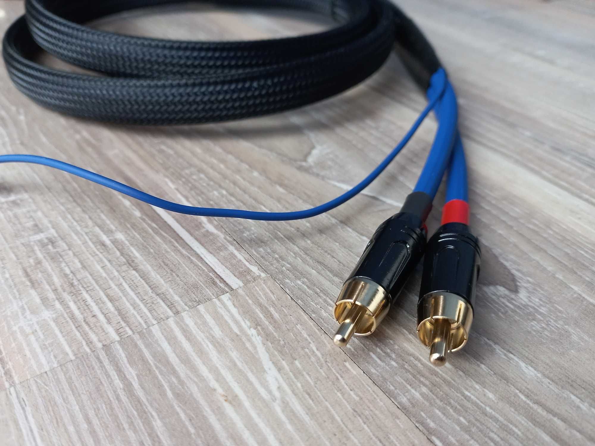 Interkonekt gramofonowy Hi-Fi / Kabel do gramofonu z uziemieniem