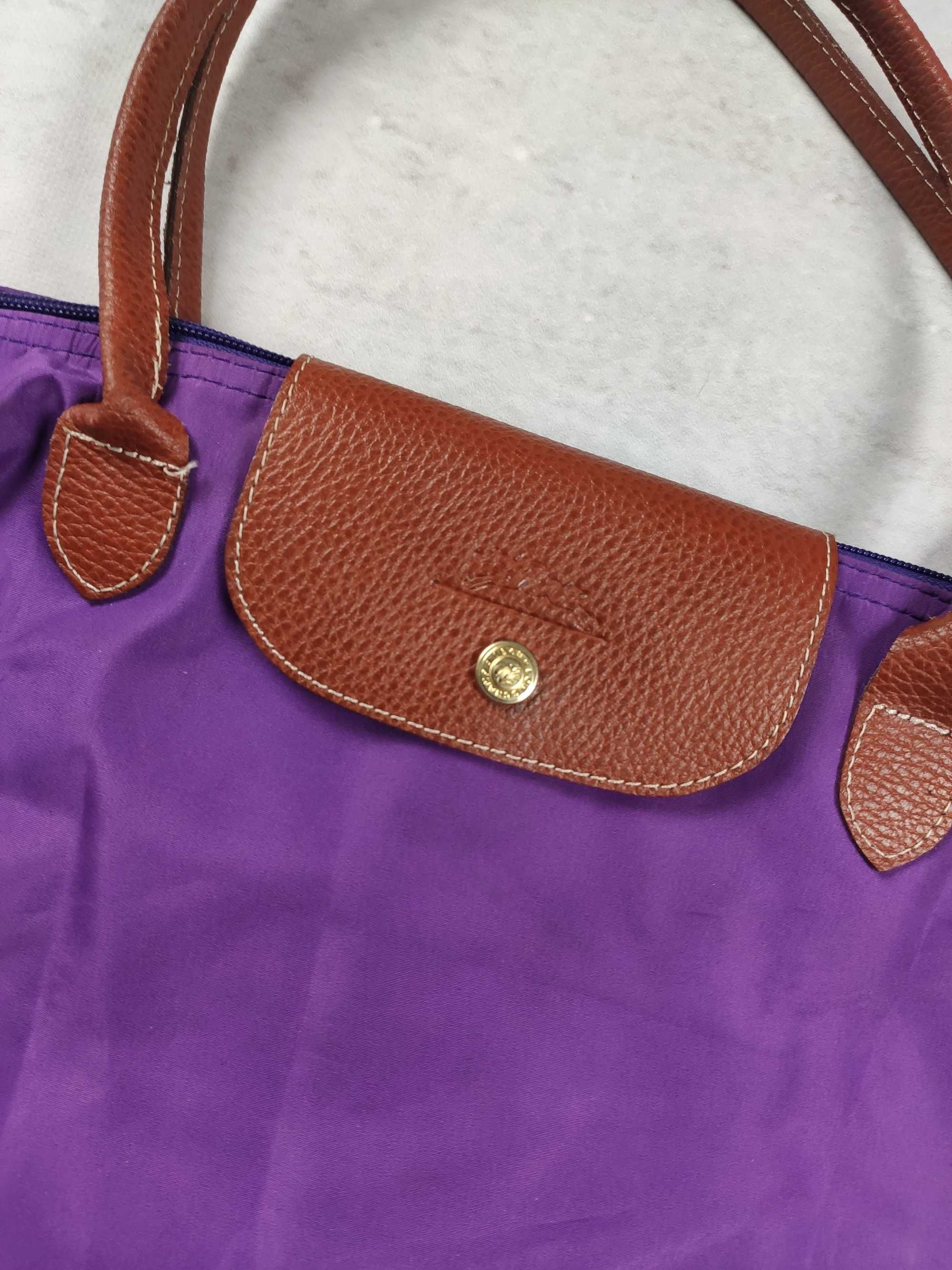 Torebka Longchamp Pliage fioletowa damska