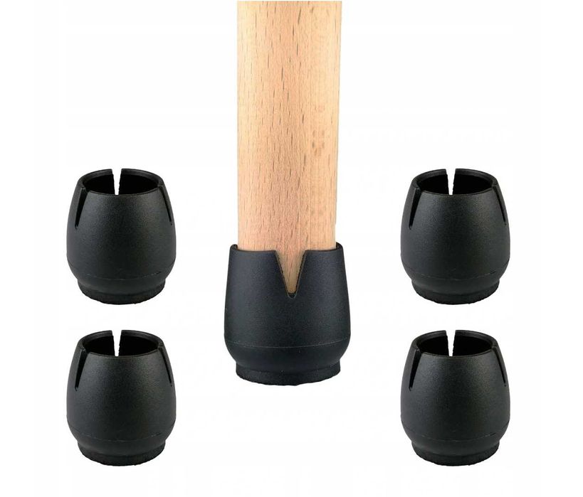 Nakładki z filcem na nogi krzesła  4 szt. 12-16 mm