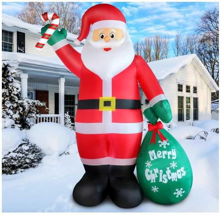 Nadmuchiwany Mikołaj XXL z podświetleniem LED 240cm