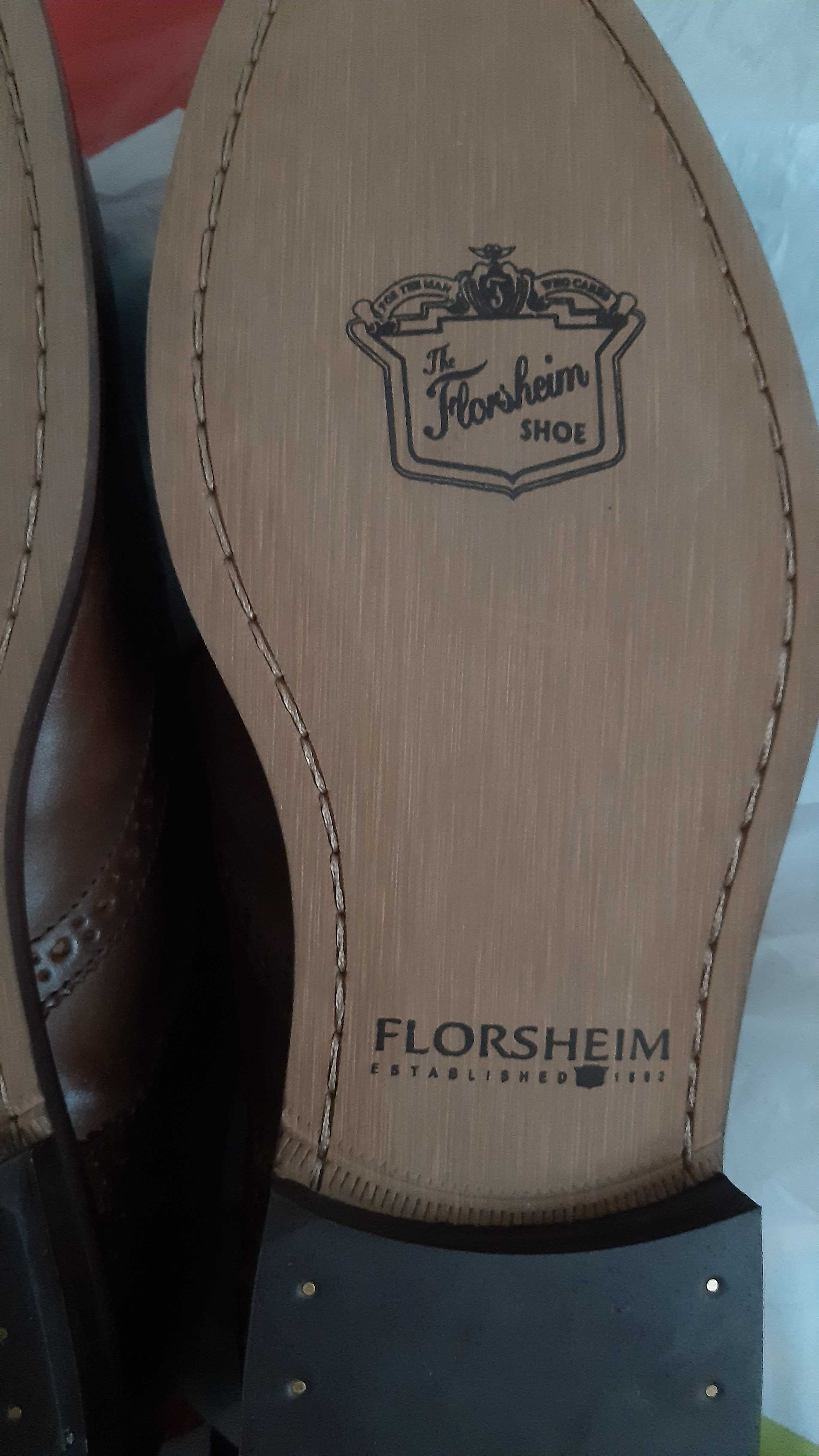 Туфли модельные Florsheim р.42, кожа